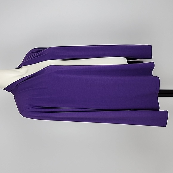 Linda Lundstrom Basics Purple Long Sleeves Cardigan Lightweight Size M/L - Picture 2 of 9